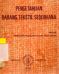 Pengetahuan barang tekstil sederhana