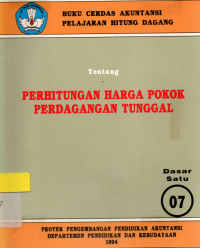 Tentang Perhitungan harga pokok perdagangan tunggal